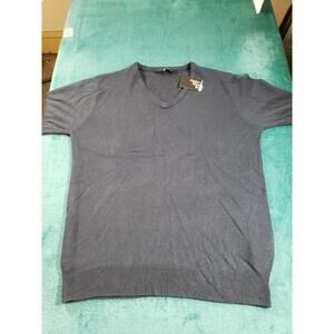 Primark Cedar Wood State Sweater Sz Large Mens Blue Long Sleeve V-Neck NWT